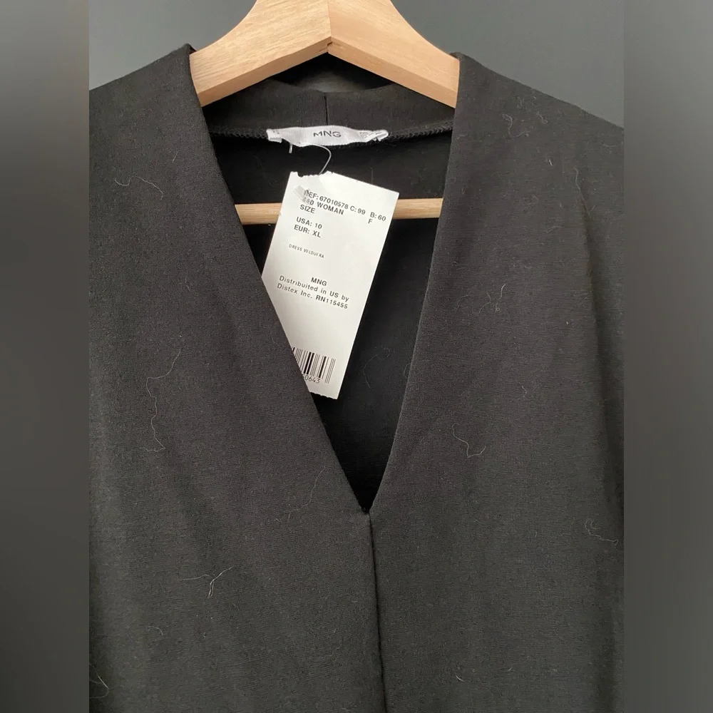 Simple black and white dress- Mango - Picture 2 of 3